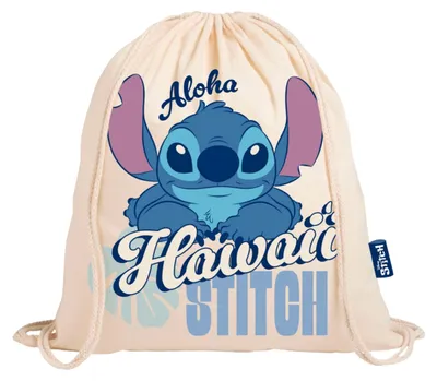 Produktbild von Disney Stitch Mädchenrucksack, Freizeitrucksack, Reiserucksack mit Kordelzug, Geschenk für Mädchen, Teenager und Frauen