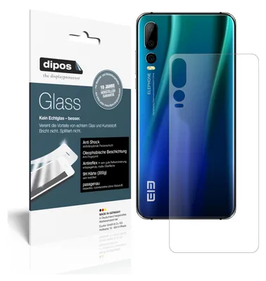 Produktbild von 2x Schutzfolie für Elephone A5 Rückseite matt - Anti-Shock 9H Folie dipos Glass