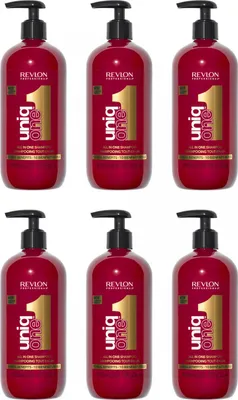 Produktbild von Revlon Uniq One All in One 6 x 490 ml Shampoo für jeden Haartypen 2 in 1 Set