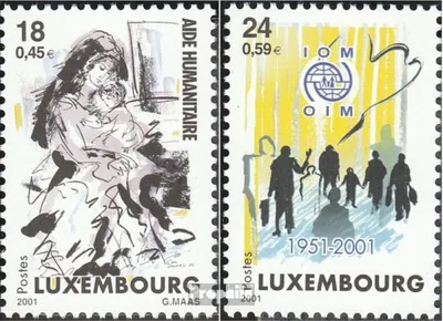 Produktbild von Briefmarken Luxemburg 2001 Mi 1535-1536 (kompl.Ausg.) postfrisch Kosovohilfe