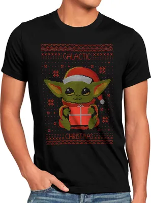 Produktbild von style3 Galactic Christmas Herren T-Shirt xmas weihnachten weihnachtspullover pulli ugly sweater strick