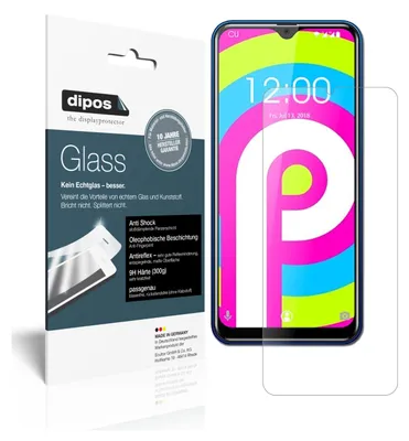 Produktbild von 2x Schutzfolie für Oukitel C 15 Pro matt - Anti-Shock 9H Folie dipos Glass