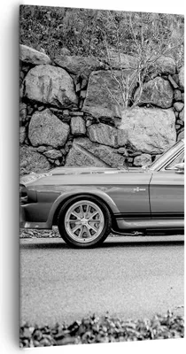 Produktbild von Bild auf Leinwand - Leinwandbild - Einteilig - Auto Ford Mustang - 65x120cm - Wand Bild - Wanddeko - Wandbilder - Leinwanddruck - Bilder - Wanddekoration - Leinwand bilder - Wandbild - PA65x120-5011