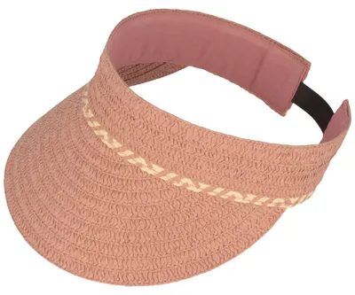 Produktbild von Fiebig knautschbarer breiter Visor aus Borte, rot, Gr. Einheitsgröße