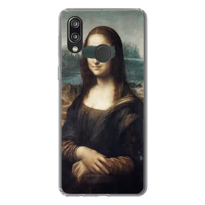Produktbild von MuchoWow® Handyhülle Schutzhülle Hülle für Huawei P20 Lite (2020) Mona Lisa - Leonardo da Vinci - Blau Silikon Softcase Handy Hülle - Kartenhalter