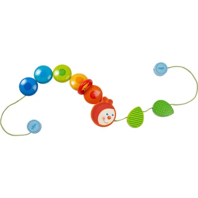 Produktbild von Haba Kinderwagenkette mit bunter Raupe aus Holzperlen zum Greifen und Entdecken