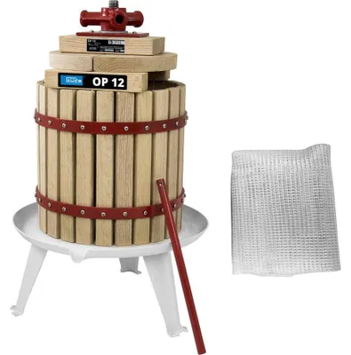 Image de Presse-fruits / presse-vin / presse-baie OP 12, toile de presse incluse