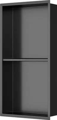 Produktbild von SAT Aurum Duschnische Edelstahl 304 Montage ohne Bohren 60x30 cm, Gunmetal gebürstet