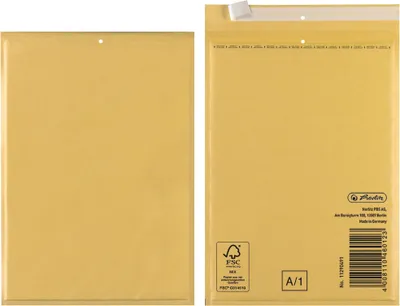 Produktbild von Herlitz 10480762, Braun, Papier, Polyurethan, 125 mm, 170 mm, 4 Stück(e), Forest Stewardship Council (FSC) Mix