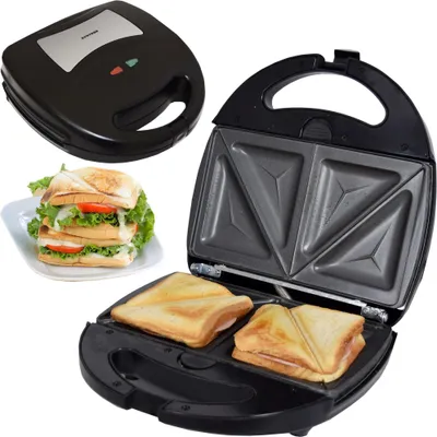 Produktbild von Syntrox Germany Sandwichmaker Masto 1300W Wechselplatten schwarz