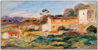 Produktbild von Coloray Bild aus Leinwand 120x60 Leinwand Dekoration - Dorfhäuser
