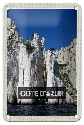 Produktbild von Blechschild Reise 12x18cm Cote d´Azur France Tourismus Dekoration