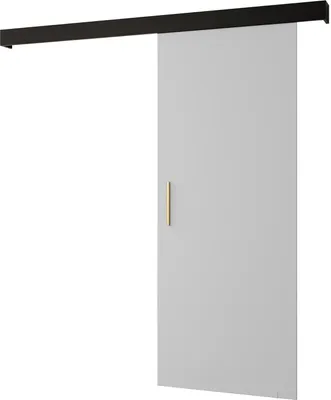Produktbild von MEBLE KRYSPOL Salwador 1 Schiebetür, 80x204 cm, Weiß, Schwarz , Gold