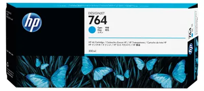 Produktbild von HP 764 Druckerpatrone cyan, 300 ml, HP Designjet T3500 Produktions-eMFP-Serie, Thermal Inkjet, Cyan, C1Q13A, Singapur, 283 mm