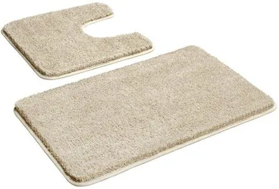 Immagine prodotto di Set di due tappetini da bagno in microfibra Unyqoos®, assorbenti, lavabili, con fondo in gomma antiscivolo, ideali per il bagno