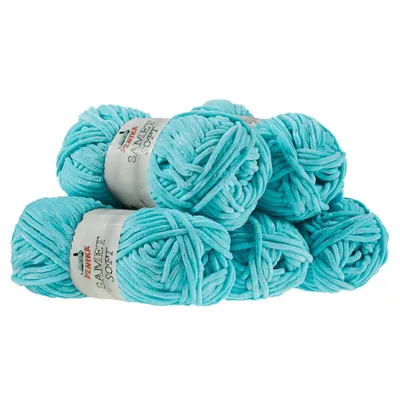 Produktbild von 500g Chenille-Wolle Samet Soft 39 Farben Chenille-Strickgarn Wolle Strickwolle