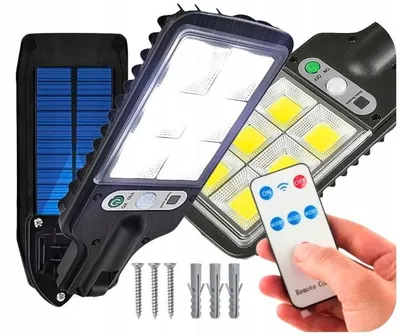 Produktbild von Solarleuchte Außen 120 LED Solar Lampe Bewegungsmelder Fernbedienung IP65
