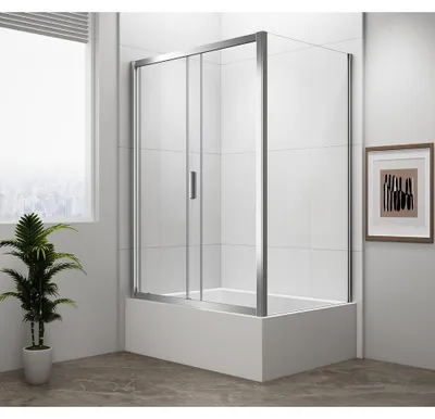 Obrázok produktu pre DEEP Obdĺžnikový sprchový kút 1100x750mm L/R variant, číre sklo