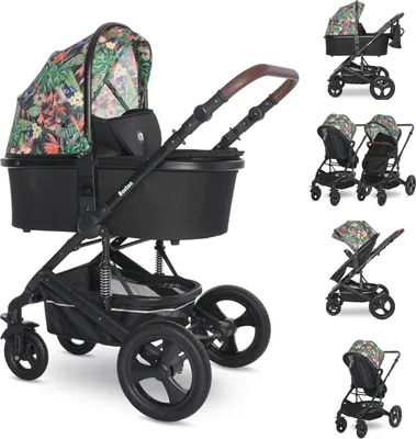 Produktbild von Lorelli Boston Kinderwagen 2-in-1 – Babywanne & Sportsitz, verstellbar, große Räder, Federung, UV50+ Verdeck, bis 22 kg, kompakt faltbar