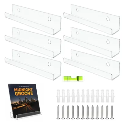 Acryl-Vinylhalter, selbstklebend, 6er-Set, 30,5x4,3x4,3 cm