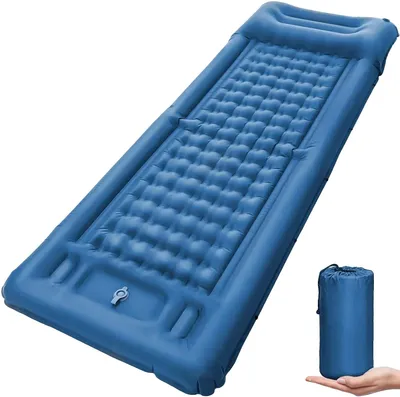 Produktbild von Selbstaufblasende Luftmatratze, wasserdicht, mit eingebauter Pumpe, Dunkelblau