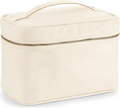 Produktbild von Westford Mill W558 | Canvas Vanity Case / 23 x 16 x 14 cm - Farbe: Natural - Größe: 23 x 16 x 14 cm