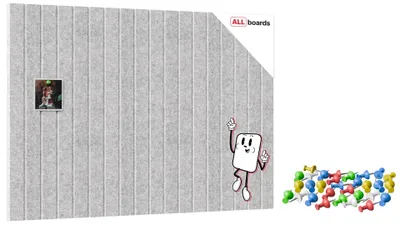 Produktbild von Filz-Wandpaneele 90x60 cm grau