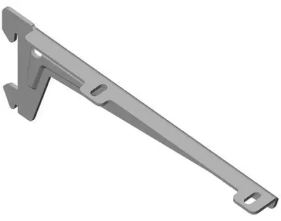 Produktbild von Element-System Winkelträger weiß-alu 180 mm mit 2 Einhängehaken