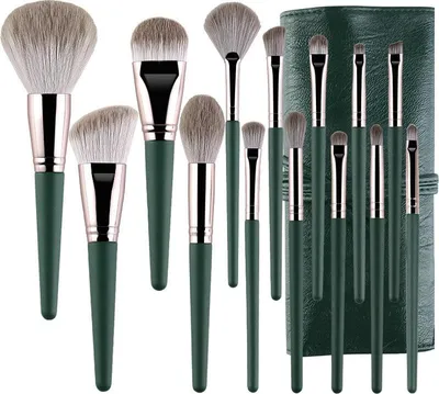 Produktbild von 14-teiliges Set Kosmetikpinsel Professionelle Makeup Pinselset Schminkpinsel Puderpinsel Brush für Foundation Rouge Lidschatten