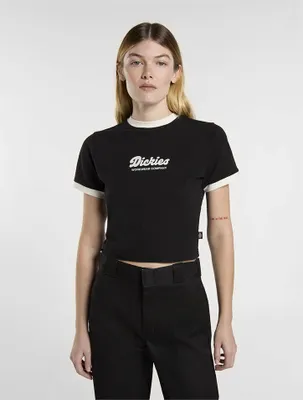 Produktbild von Dickies Lewistown Ringer Kurzarm-t-shirt Schwarz 2XS Frau Schwarz 2XS