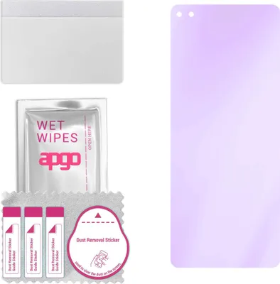 Produktbild von apgo Hybrid Schutzglas, kompatibel mit Motorola One 5G, Anti-Blue, 9H Härte, toller Ersatz für Hartglas, kratzfester Displayschutzglas, Displayschutz, Full Glue