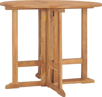 Produktbild von Klappbarer Garten-Esstisch Ø90x75 cm Massivholz Teak