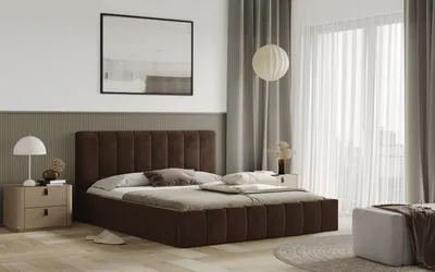Obrázek produktu pro Postel RIMINI 180x200 hnědá s úložným prostorem