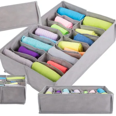 Produktbild von Verk 27005 Unterwäsche-Organizer Socken für Kleiderschrankschublade 14 Fächer Korb