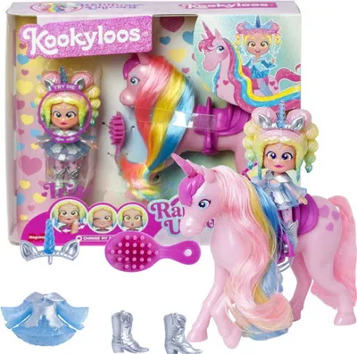 Zdjęcie produktu dla KookyLoos Mini Puppe Rainbow Unicorn Iris mit Einhorn Magicbox