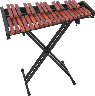 Obrázek produktu pro Glockenspiel Xylophone, 32 tónů, dřevěný profesionální xylofon, bicí nástroj, s výškově nastavitelným stojanem, 4 paličky, taška na přenášení, sada hudebních nástrojů pro začátečníky pro dospělé a děti