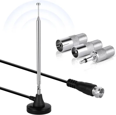 Image de DAB Radio Antenne Chaîne Hifi Intérieur 3M Tuner d'antenne Stéréo avec base magnétique