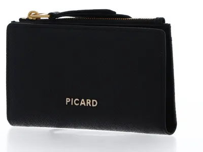 Productafbeelding van PICARD Leer kaarthoes Viora 1 Card Case Black zwart