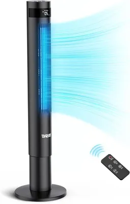 Produktbild von Ventilatorsäule - Deckenventilator - Raumkühlung - Leiser Betrieb - 43 Zoll - Schwarz