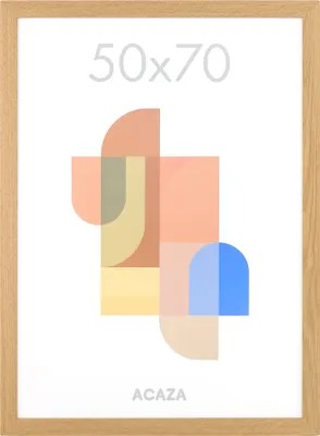 Produktbild von ACAZA Bilderrahmen - Fotorahmen - 50x70 cm - MDF-Holz - Warme Eiche