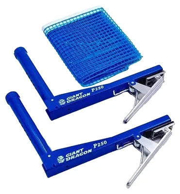 Productafbeelding van SMJ Sport - Tafeltennisnet "Giant Dragon" set - Nylon, metalen clip, PP6053 (één maat) (blauw)