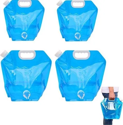 Image de Réservoirs d'eau pliables de 5 à 10 litres, souples, réserve d'urgence, usage en extérieur