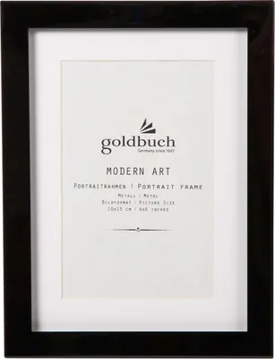 Produktbild von Goldbuch Fotorahmen Modern Art 10x15 cm Schwarz Metallrahmen mit Passepartout