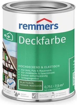 Produktbild von Remmers Deckfarbe blattgrün 0,75 l, Holzlack