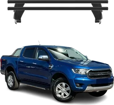 Image de Menabo Barres de toit pour Ford Ranger T6 2012-2022 DoubleCab Noir ABE 2x