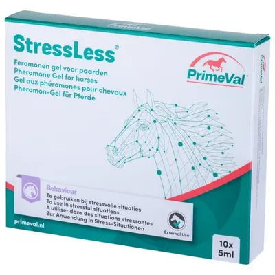 Immagine prodotto di PrimeVal Stressless Pheromone Gel per cavalli - integratore alimentare calmante per situazioni di stress - 10x 5 ml