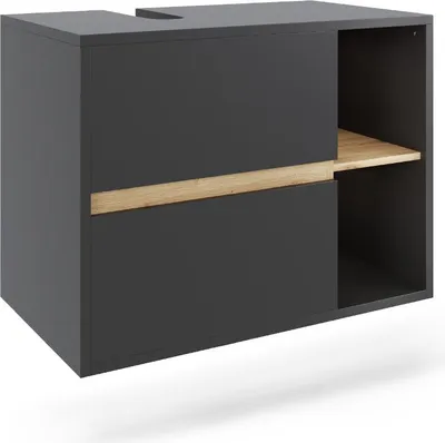 Produktbild von Waschbeckenunterschrank Vicco Viola Grau/Artisan 80 x 60 cm mit 2 Schubladen, Model 54869