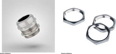 Immagine prodotto di Raccordo LAPP senza piombo con controdado M40x1,5 ottone (CuZn) nichelato lunghezza filettatura 9,0 mm - 1 pezzo