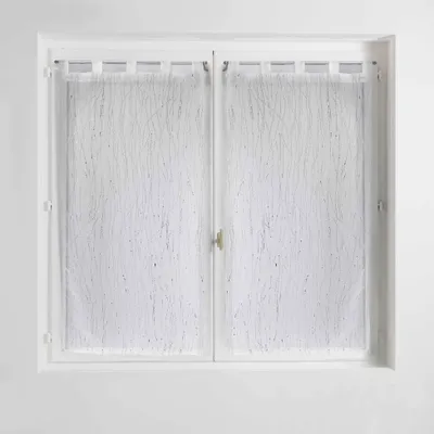 Verdunkelungsvorhang, Polyester, weiß, 2er-Set, 45x90 cm