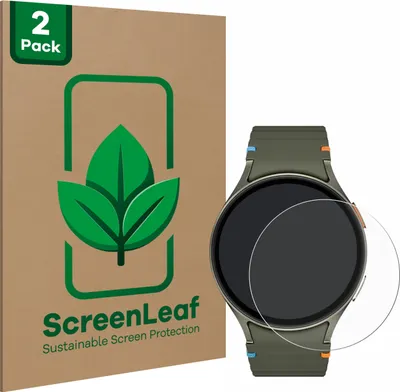 Produktbild von 2x ScreenLeaf Schutzfolie für Samsung Galaxy Watch 7 (44 mm) nachhaltiger Displayschutz Display Schutz Folie Klar Transparent